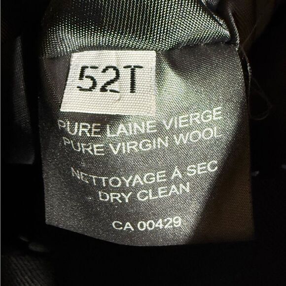 Peter Millar Black Sport Coat with Notched Lapels, Size 52T - Picture 6 of 10